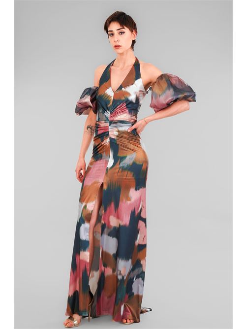 Abito sirena in jersey laminato D'Andrea collection | 25143DARK CAMUF